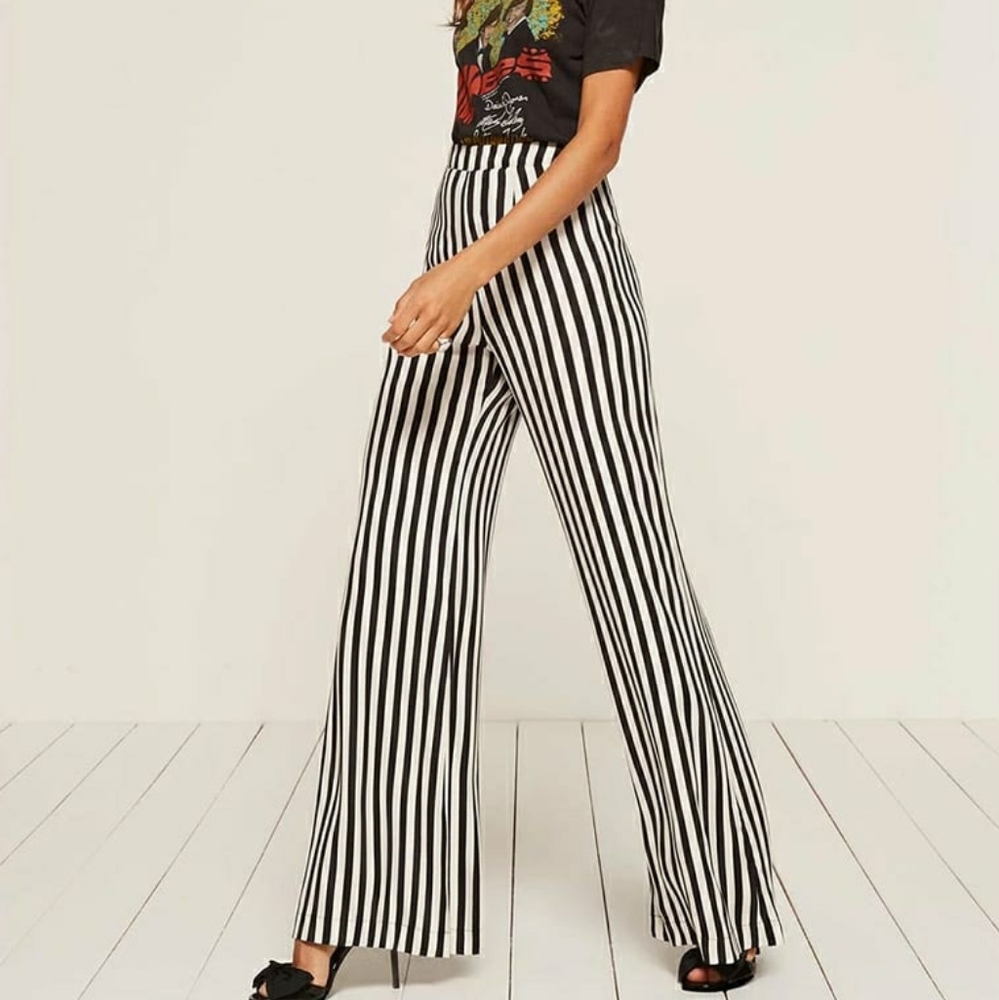 Reformation Sorrenti in Black & White Stripe